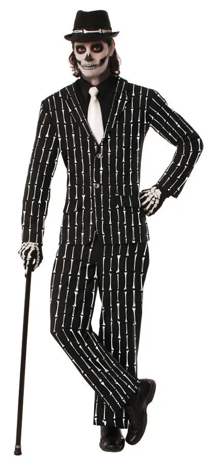 Bone Pin Stripe Suit Std Adult Men Costume