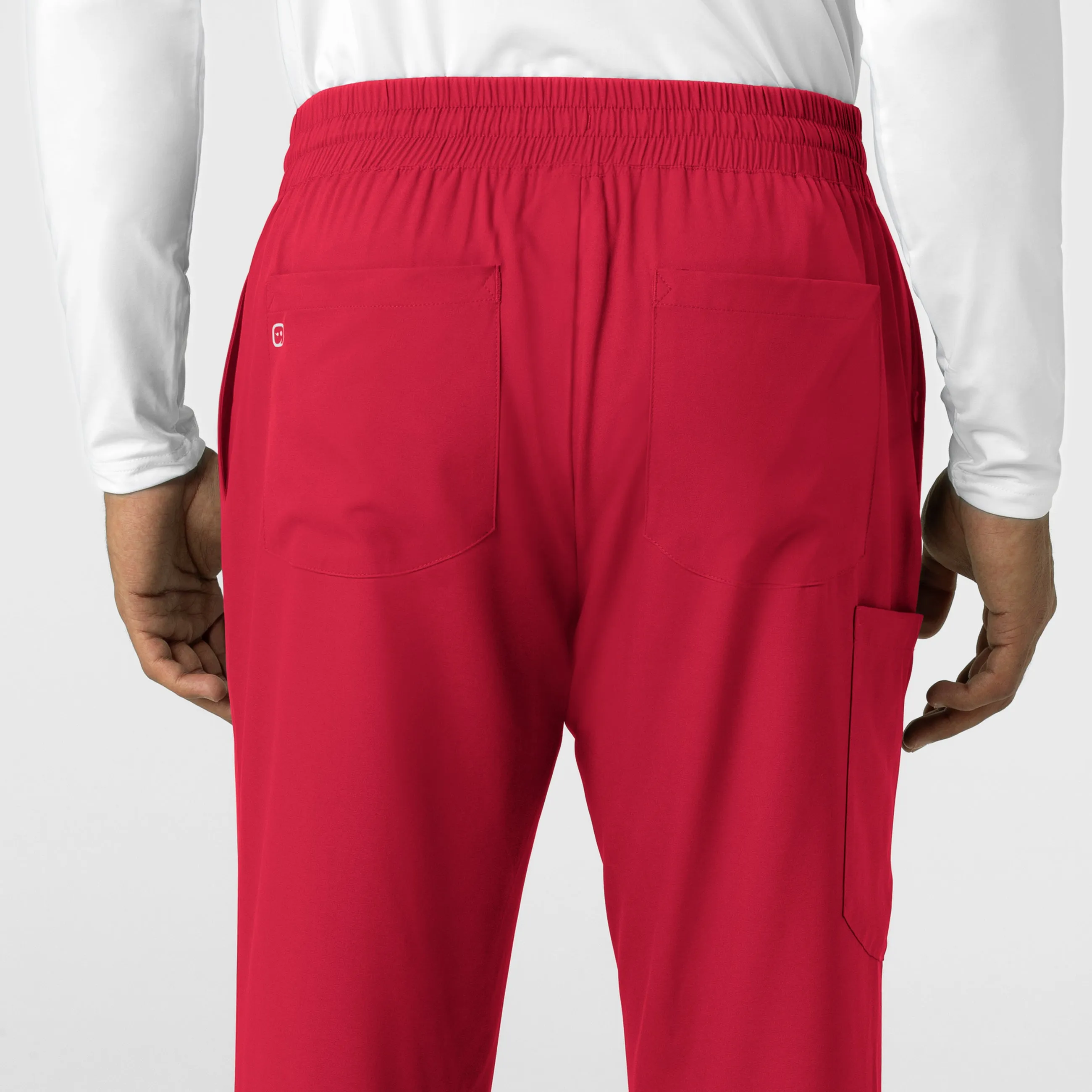 Boundless 5351 Men's Straight Leg Scrub Pants Red