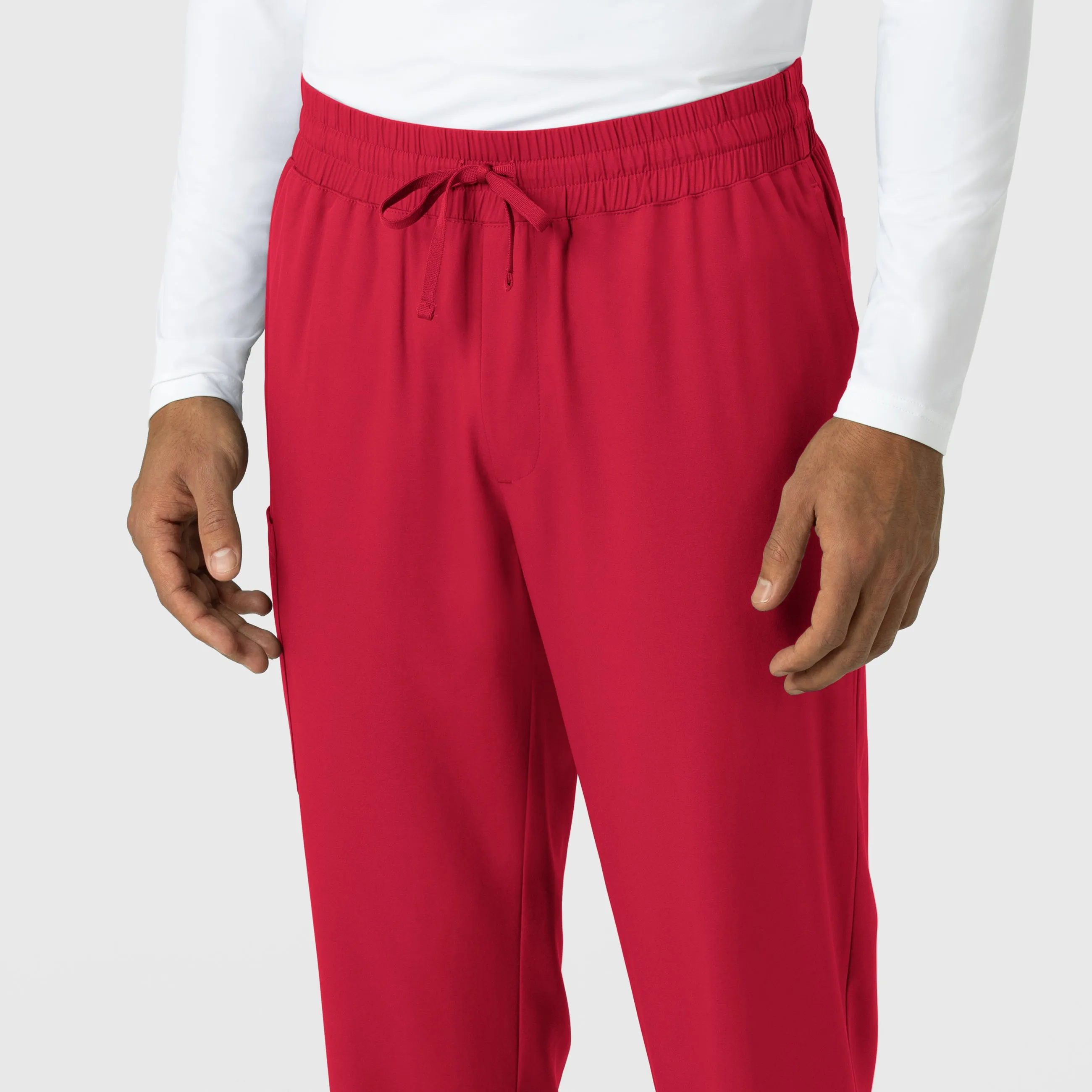 Boundless 5351 Men's Straight Leg Scrub Pants Red