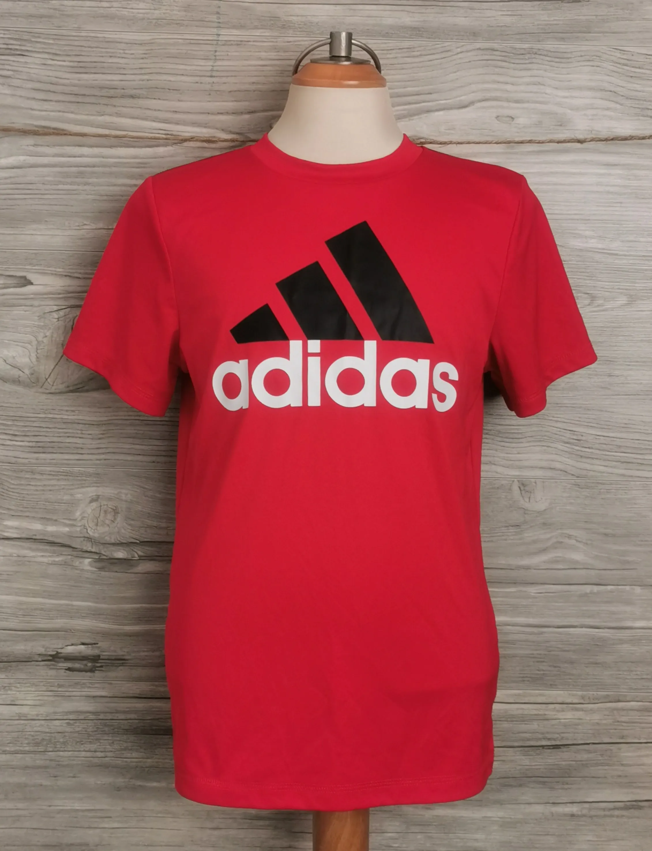 BOY SIZE SMALL (8/10 YEARS) - ADIDAS, Red Athletic Top EUC B3