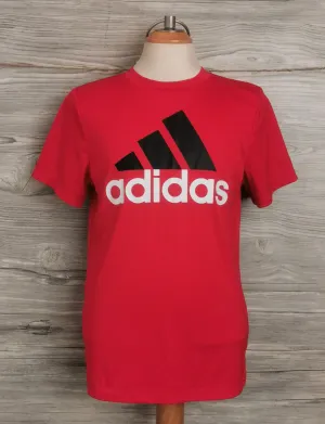 BOY SIZE SMALL (8/10 YEARS) - ADIDAS, Red Athletic Top EUC B3