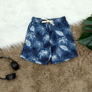 Boys Tree Print Short Navy Blue