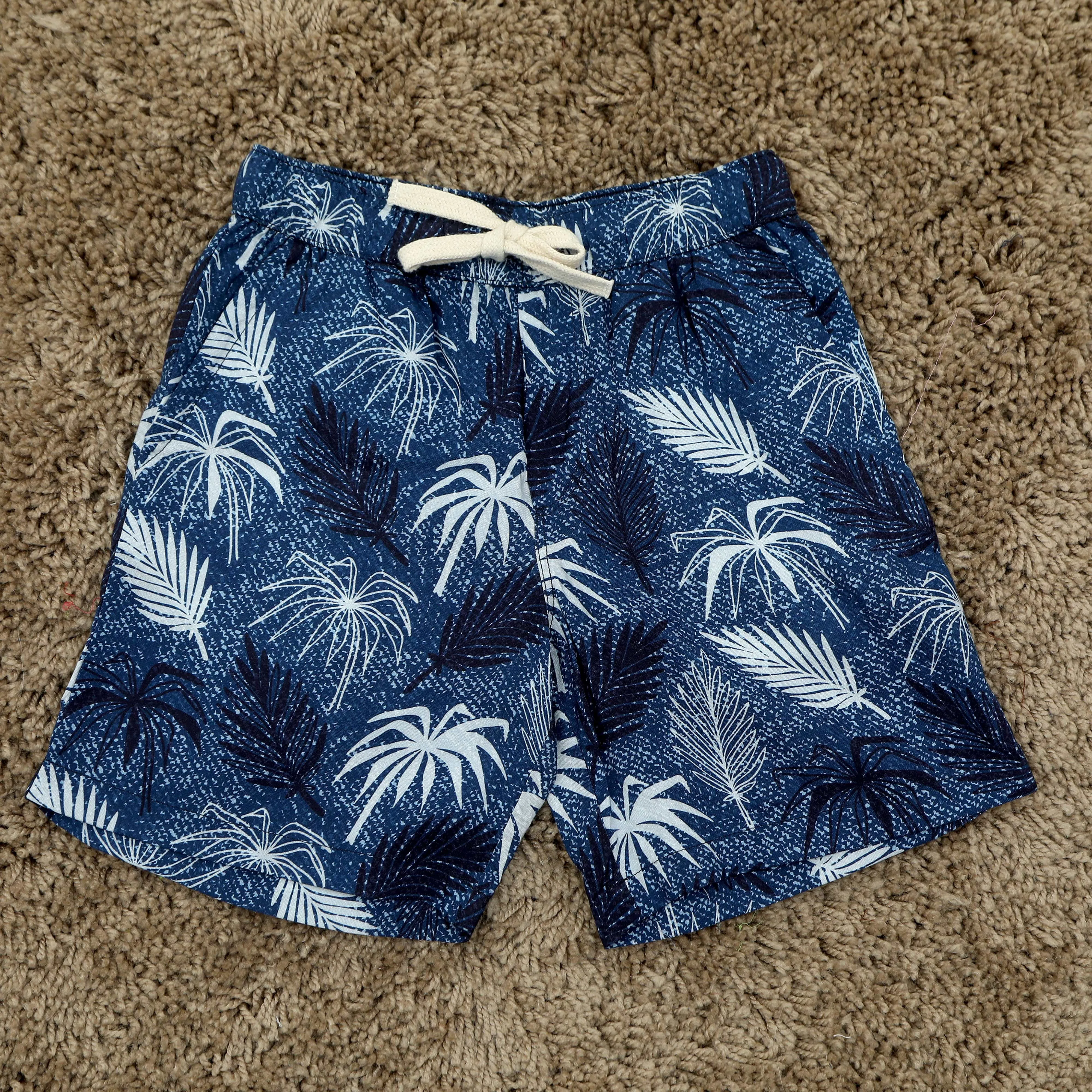Boys Tree Print Short Navy Blue