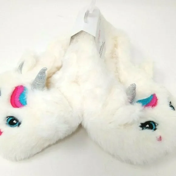 Brand new Girls Capelli of New York Unicorn Slipper socks, Sz m/l, fits shoe 13-5, sock size 7-8.5!