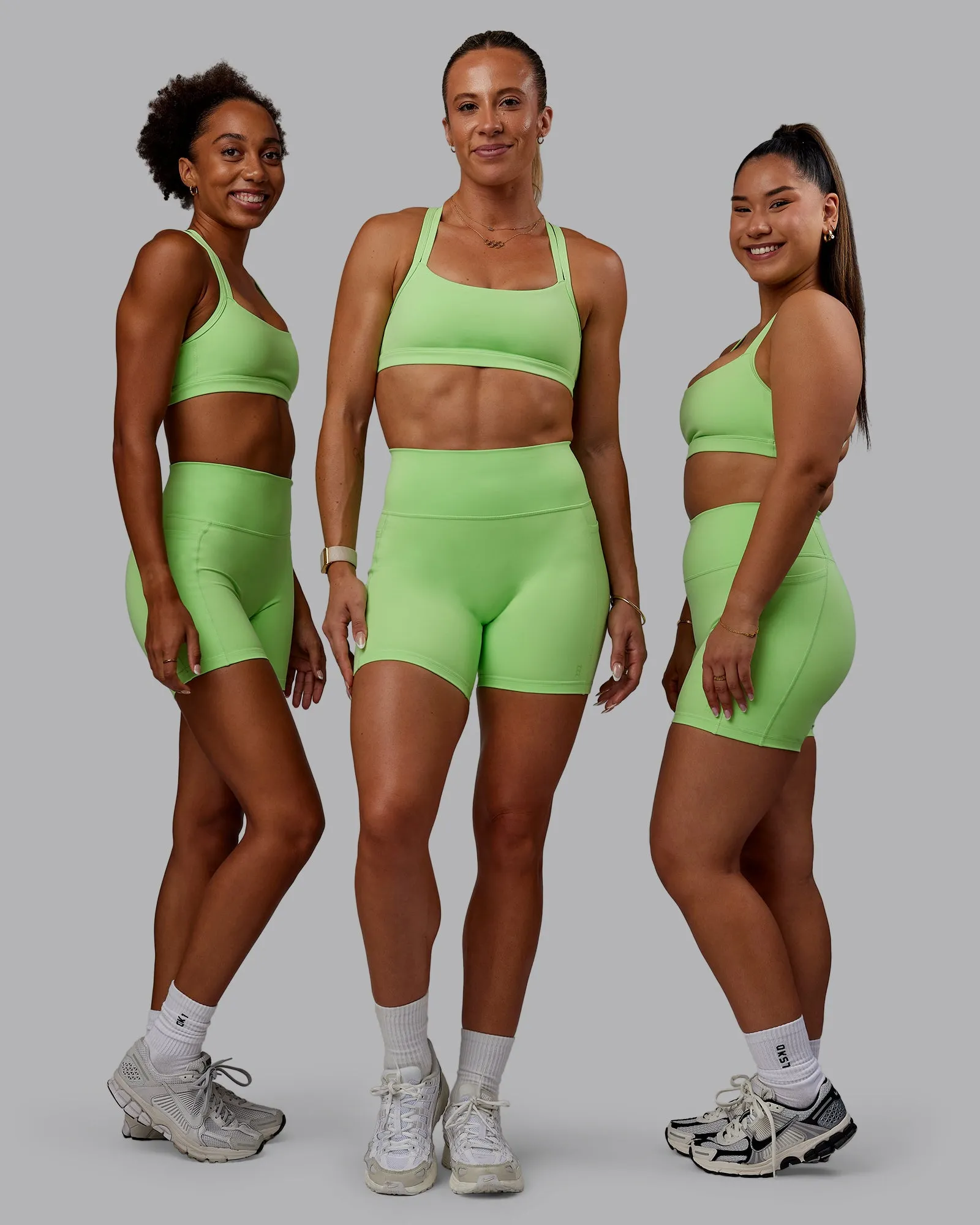 Bree Masters x Fusion Mid Short with Pockets - Pastel Lime