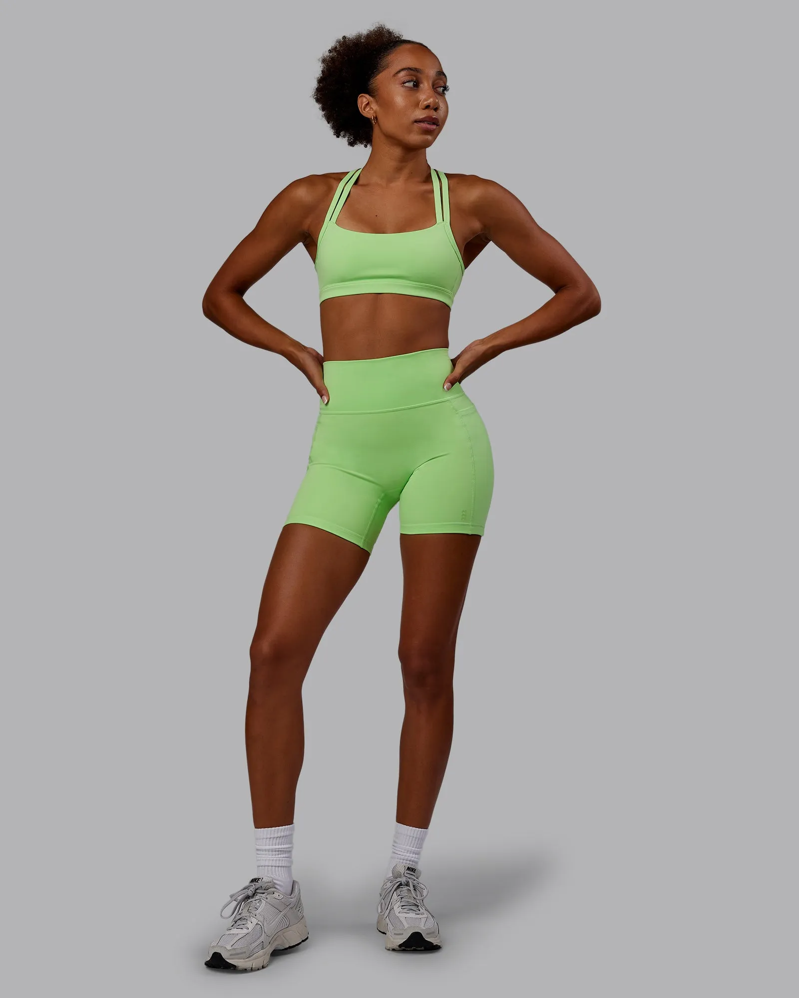 Bree Masters x Fusion Mid Short with Pockets - Pastel Lime