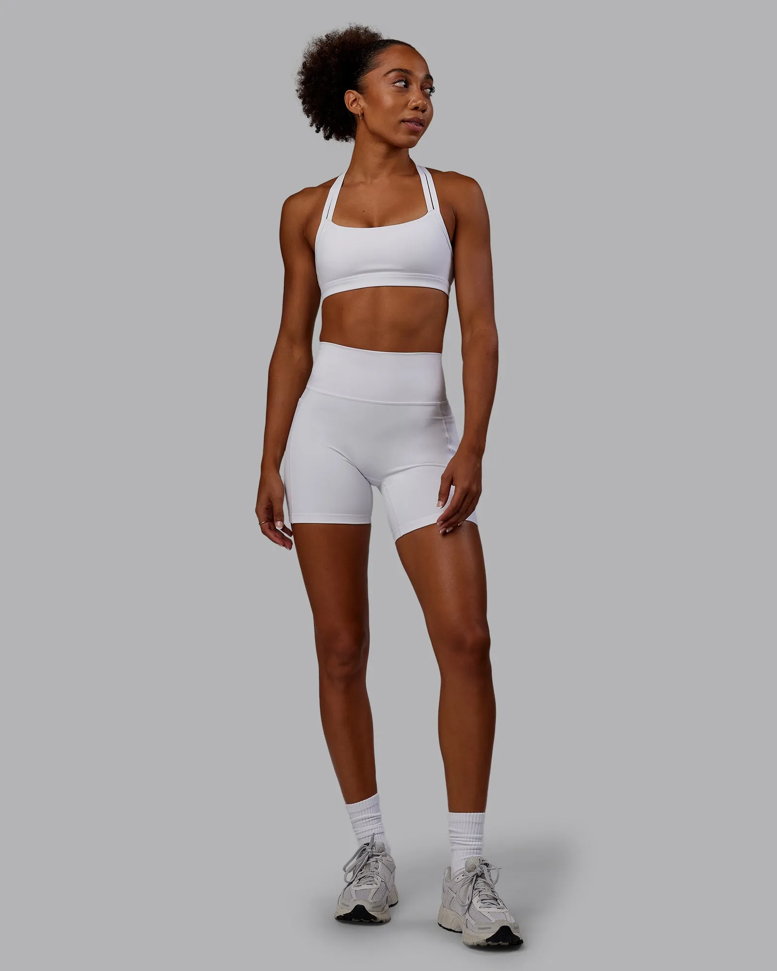 Bree Masters x Fusion Mid Short with Pockets - White