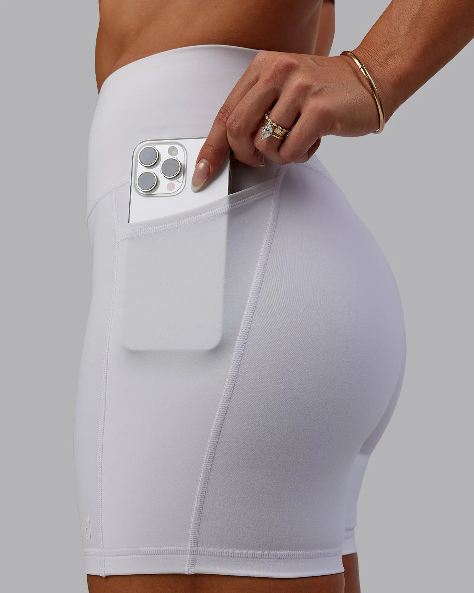 Bree Masters x Fusion Mid Short with Pockets - White