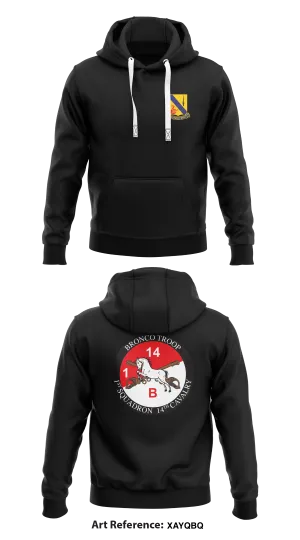 Bronco Troop, 1-14 Cav Store 1  Core Men's Hooded Performance Sweatshirt - xayqBq