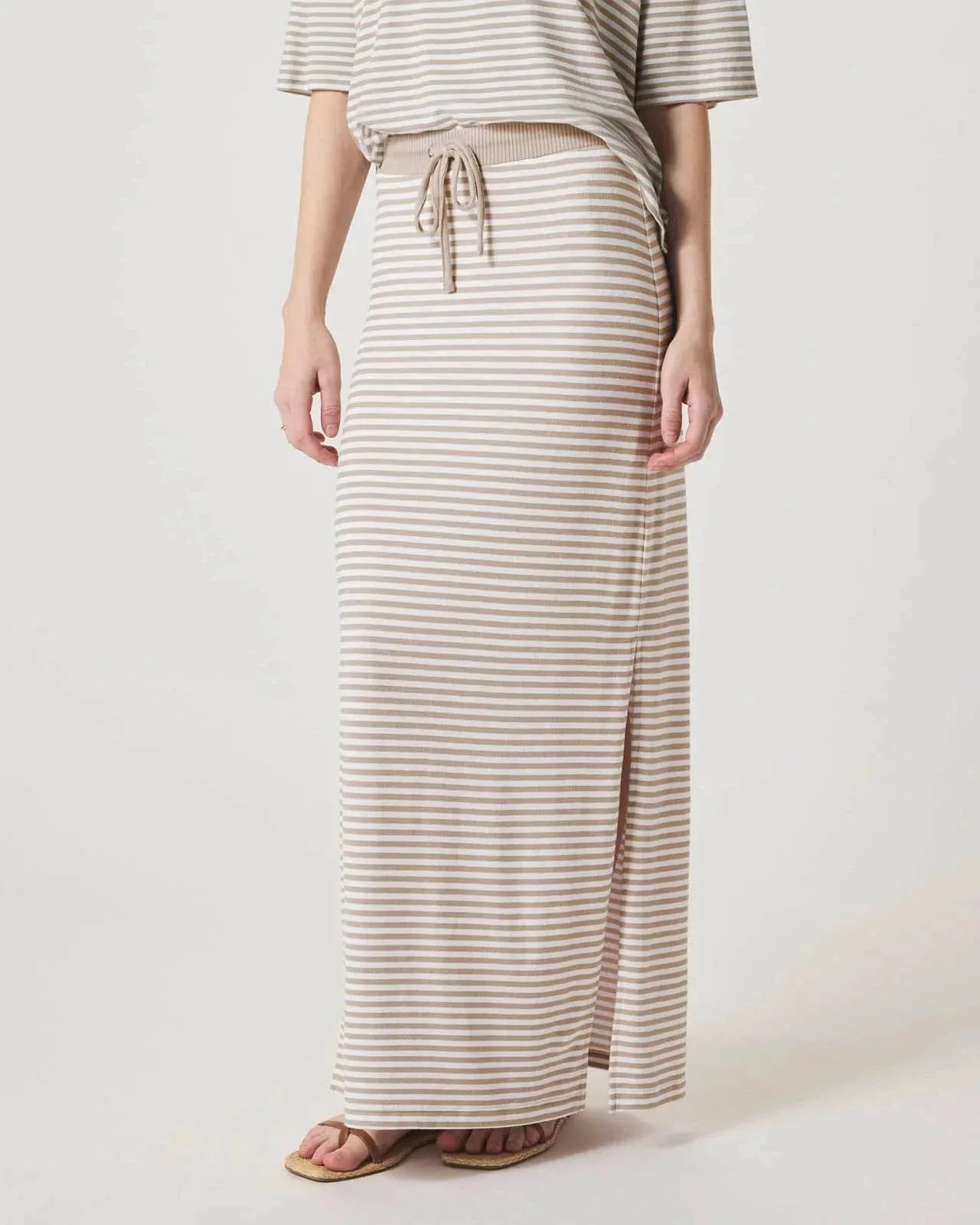 Brooke Stripe Skirt by Splendid | Fawn Stripe