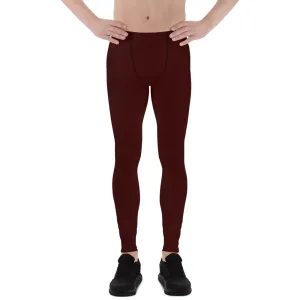 Burgundy Men's Leggings