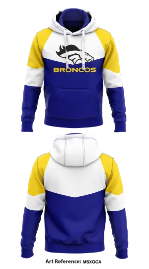 Burrillville Broncos Store 1  Core Men's Hooded Performance Sweatshirt - MsxgCa