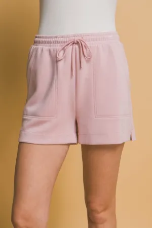 Butter Soft Lounge Shorts in Pearl Pink
