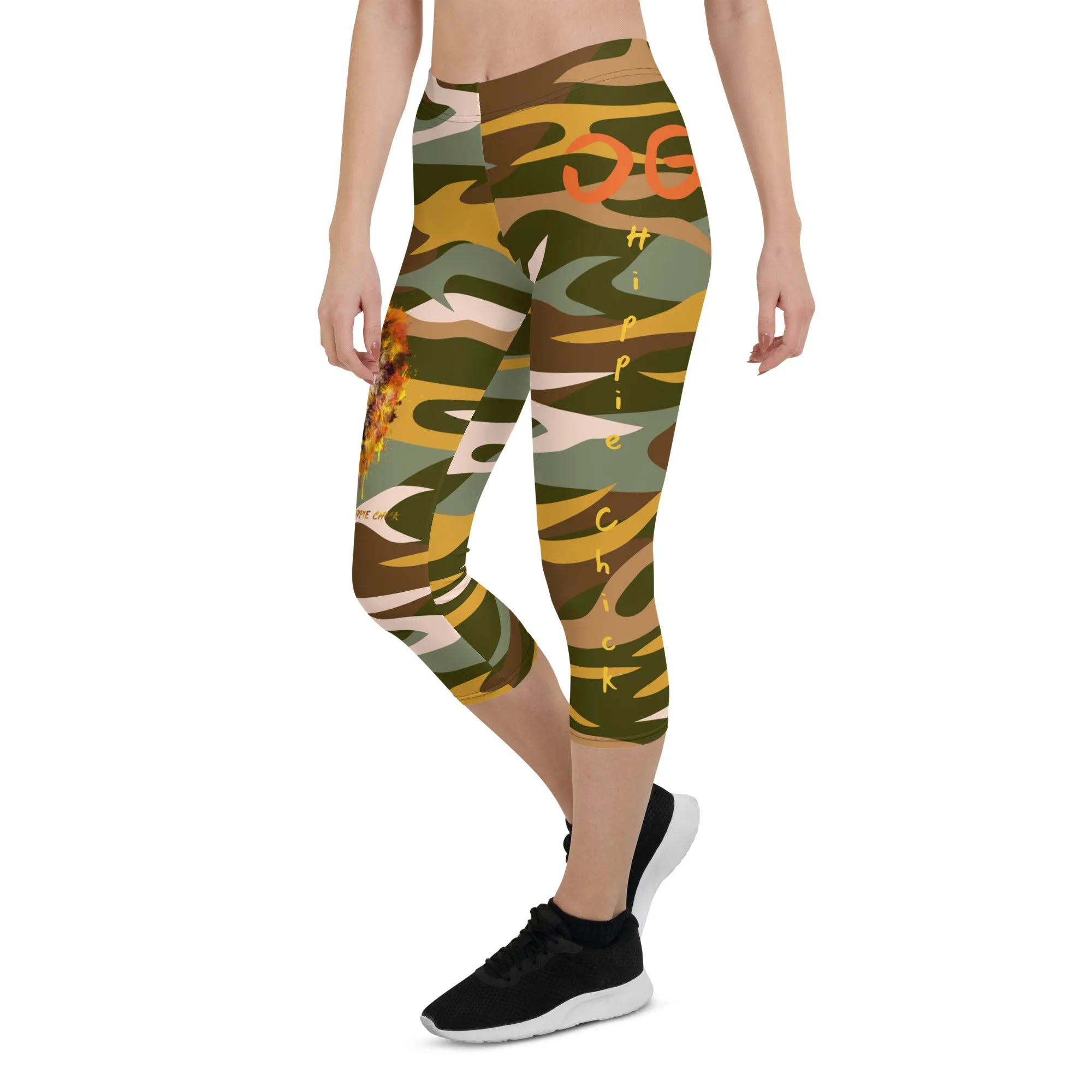 Camo Rays Capri Leggings