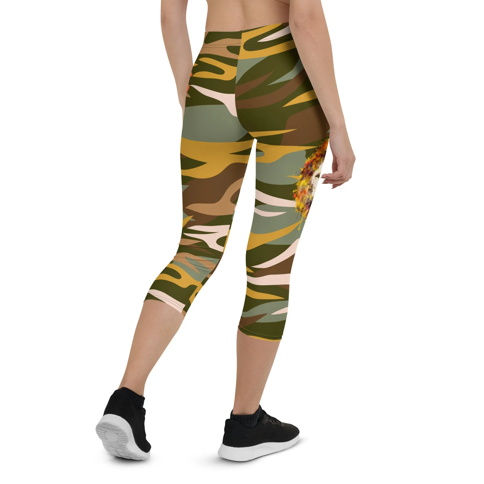 Camo Rays Capri Leggings