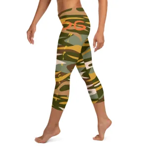 Camo Rays Capri Leggings
