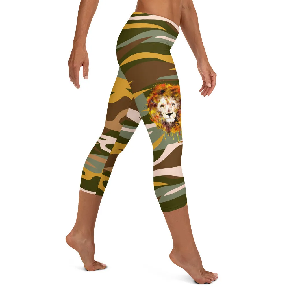 Camo Rays Capri Leggings