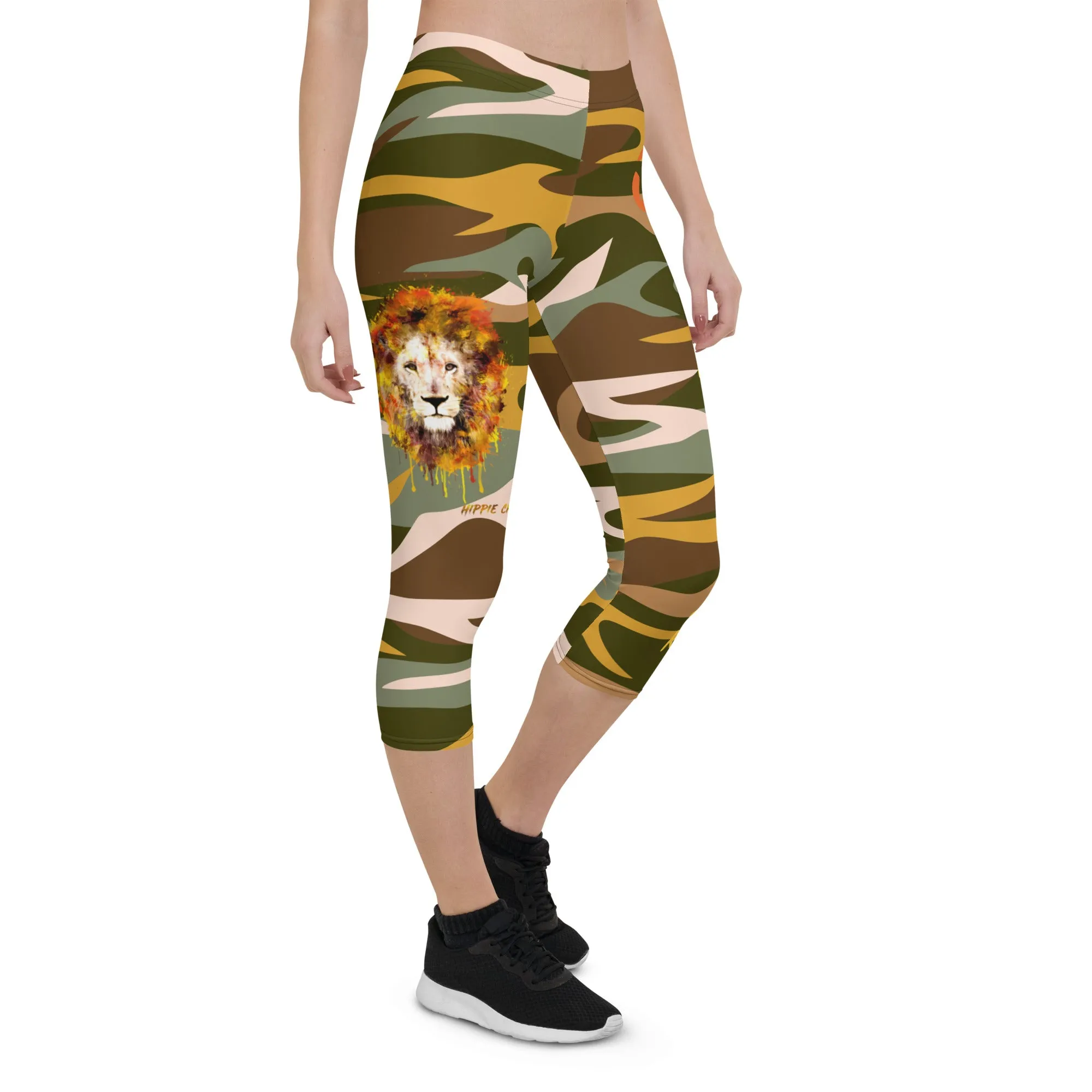 Camo Rays Capri Leggings