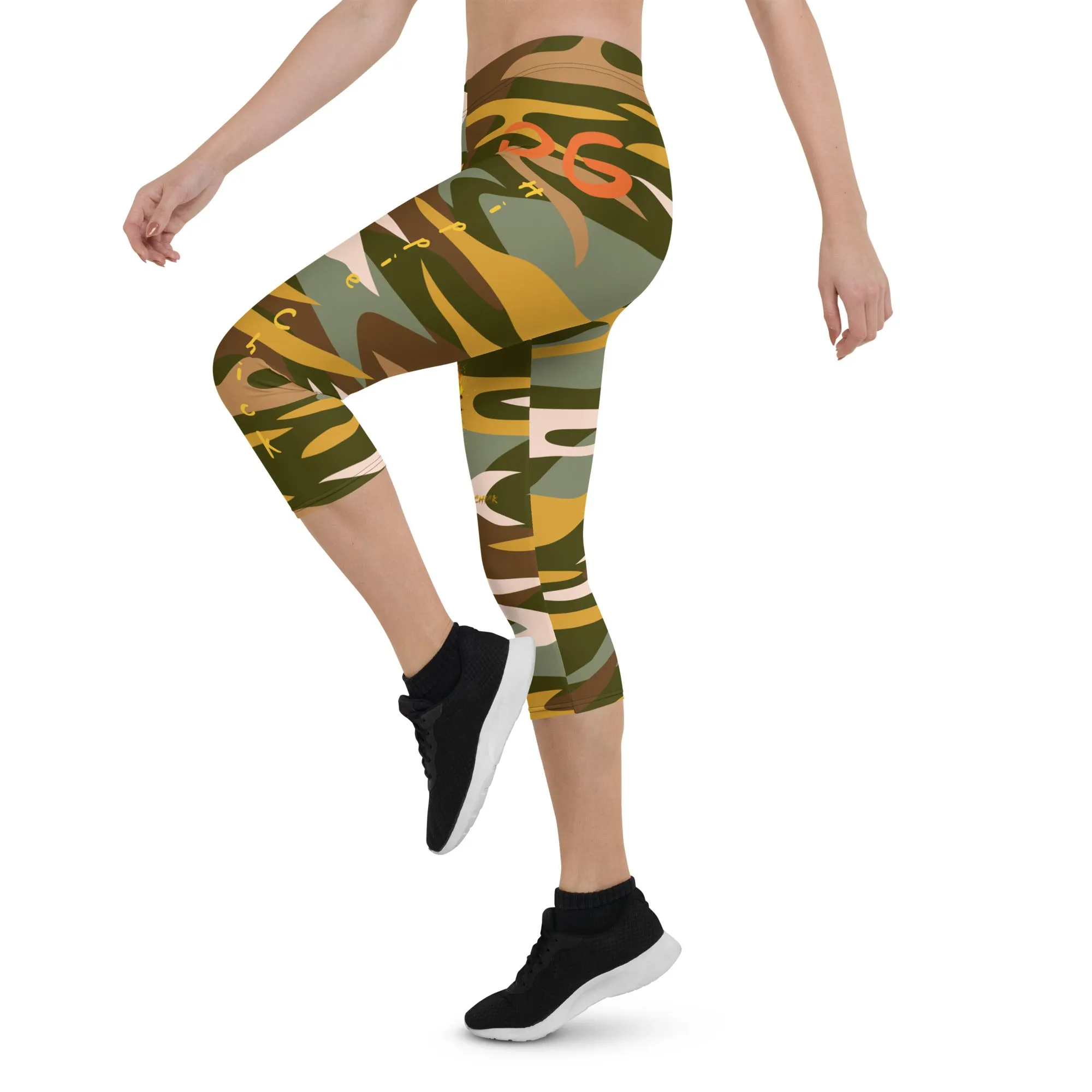 Camo Rays Capri Leggings