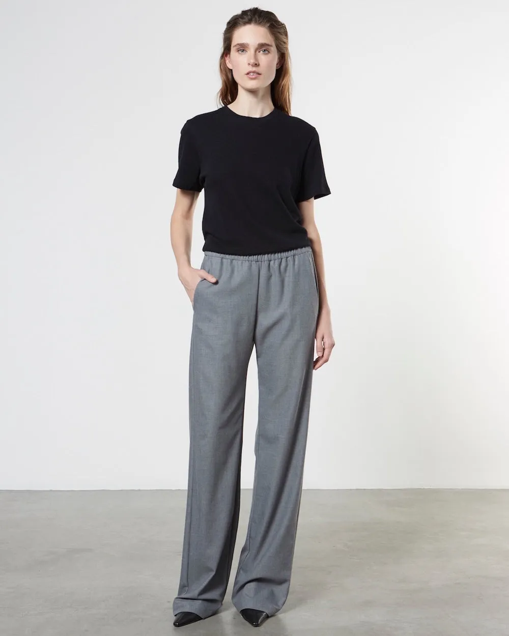 Cashmere Loose Tee in Black