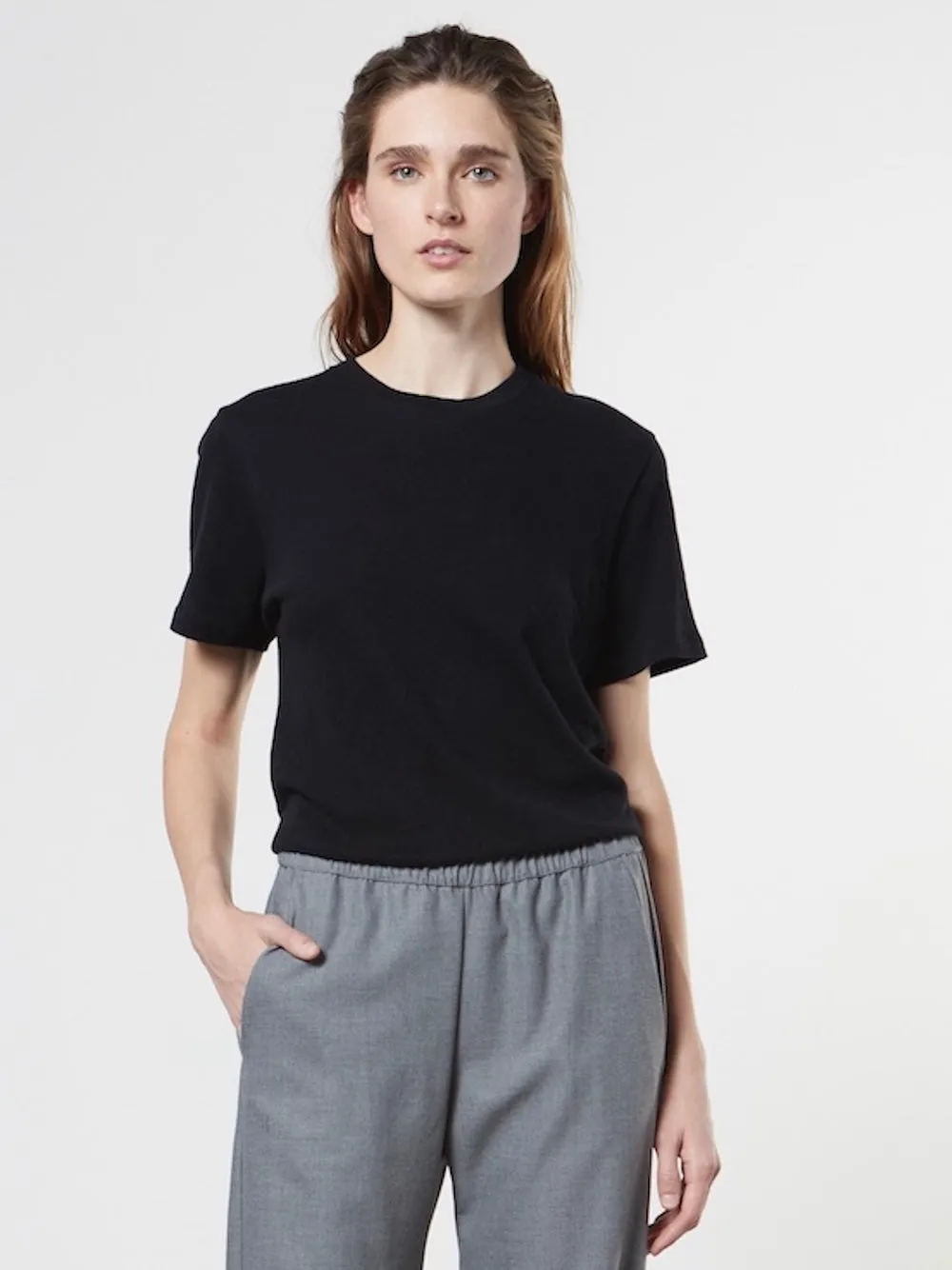 Cashmere Loose Tee in Black