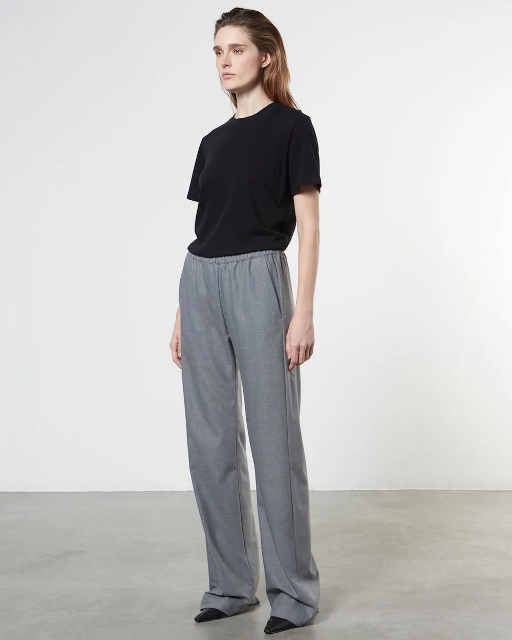 Cashmere Loose Tee in Black