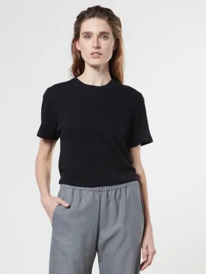 Cashmere Loose Tee in Black