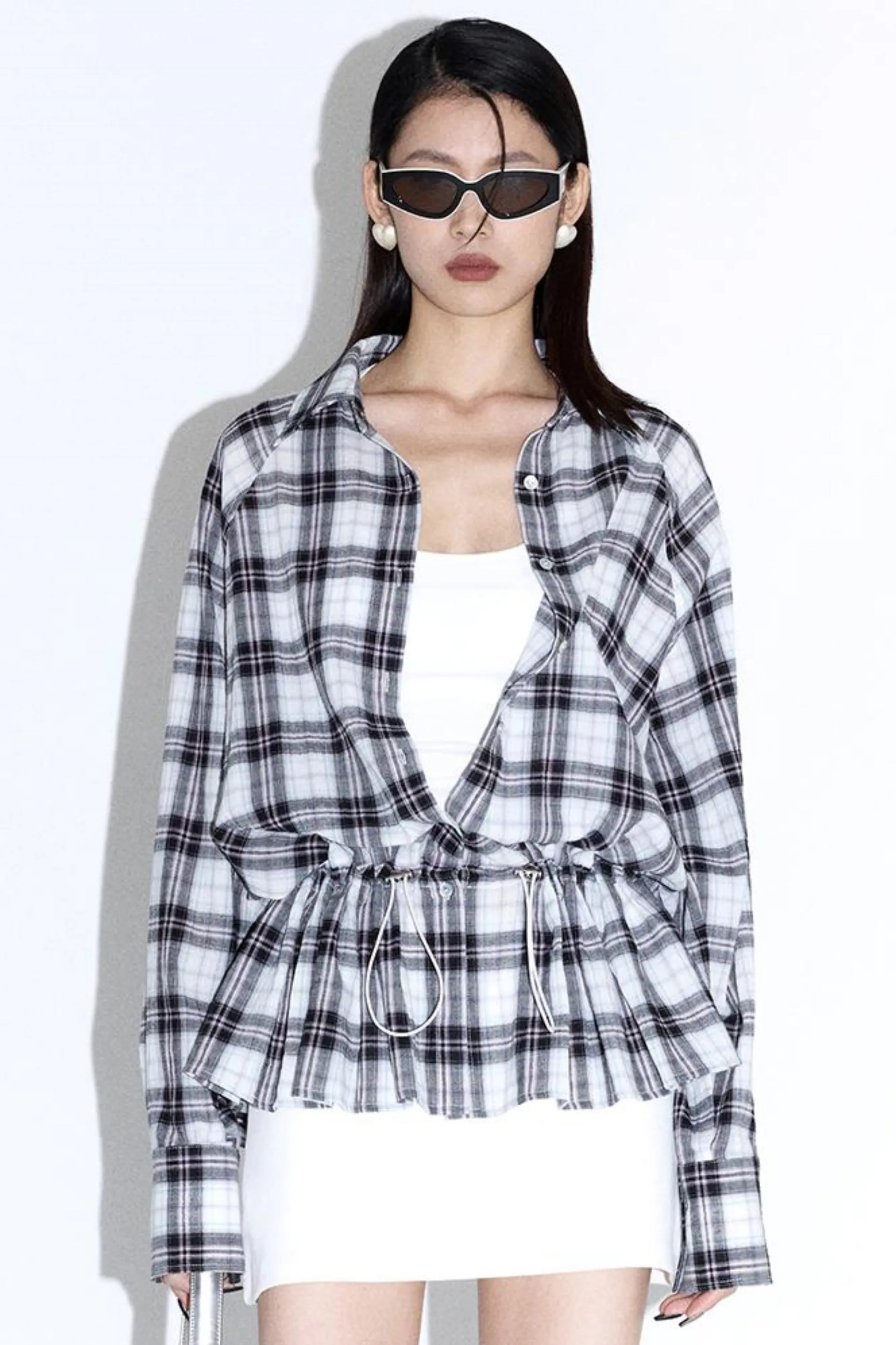 Check Pattern Loose Fit Shirt