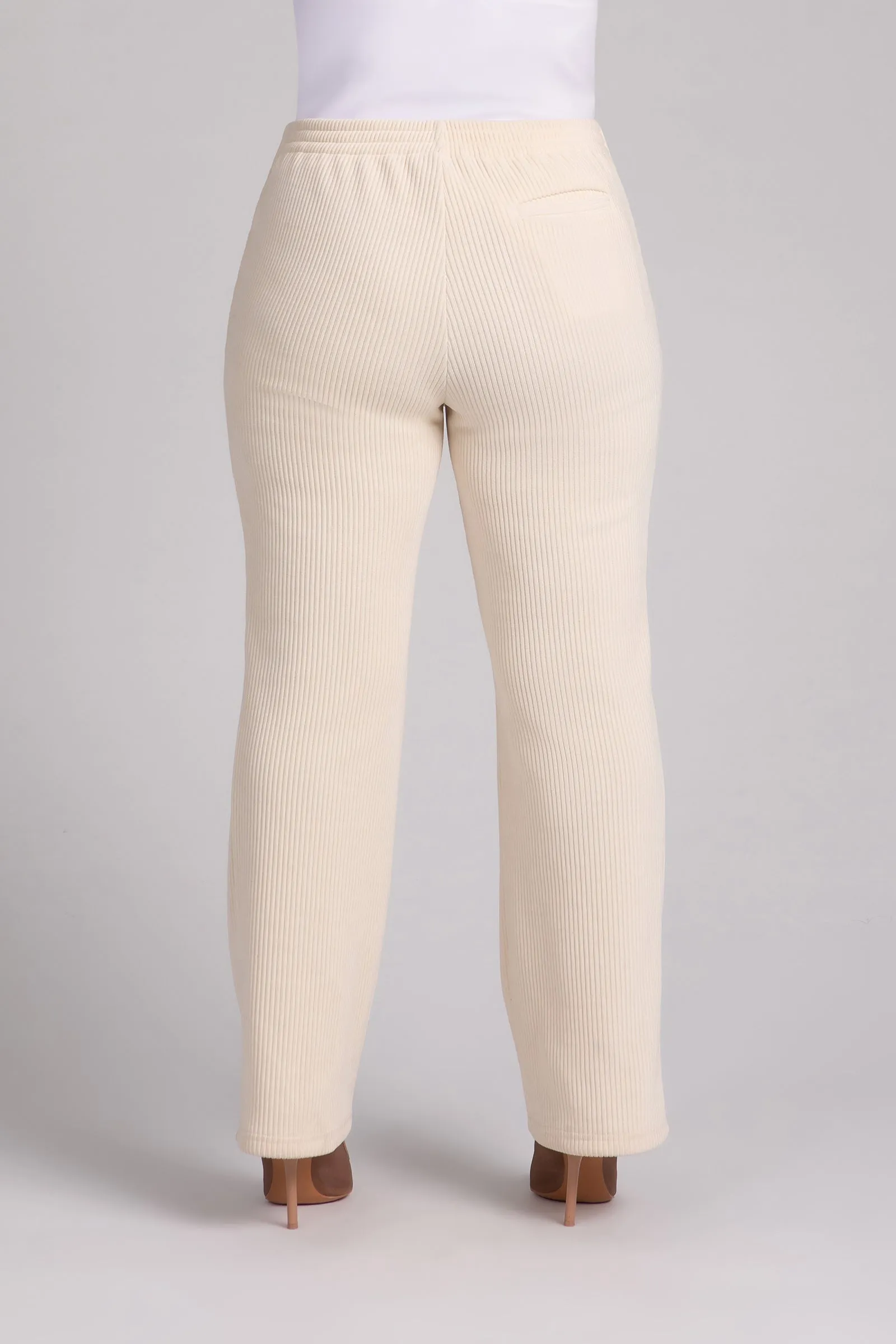 Chenille Cord Pull On Stovepipe Pant