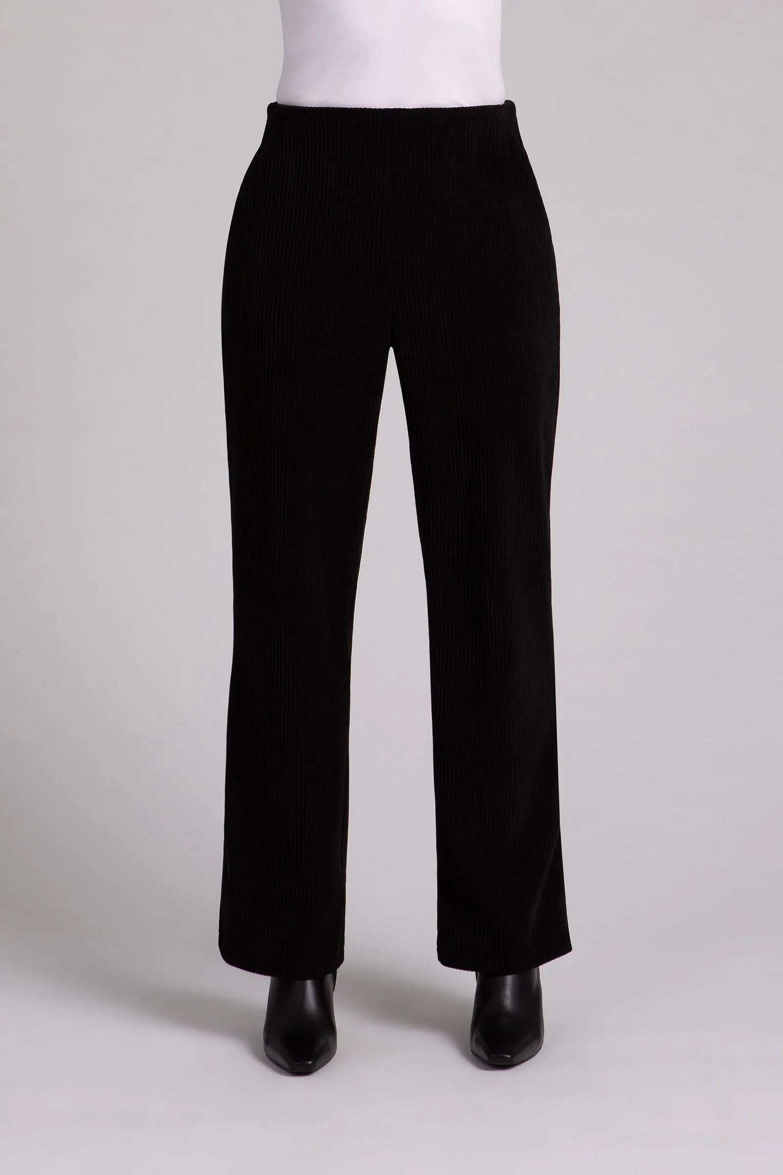 Chenille Cord Pull On Stovepipe Pant