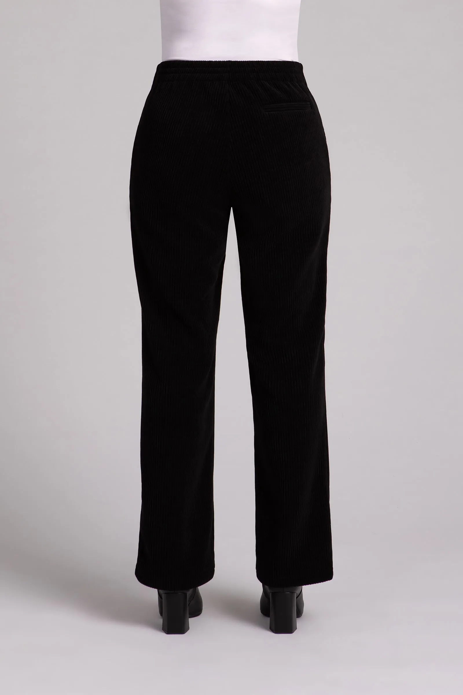 Chenille Cord Pull On Stovepipe Pant