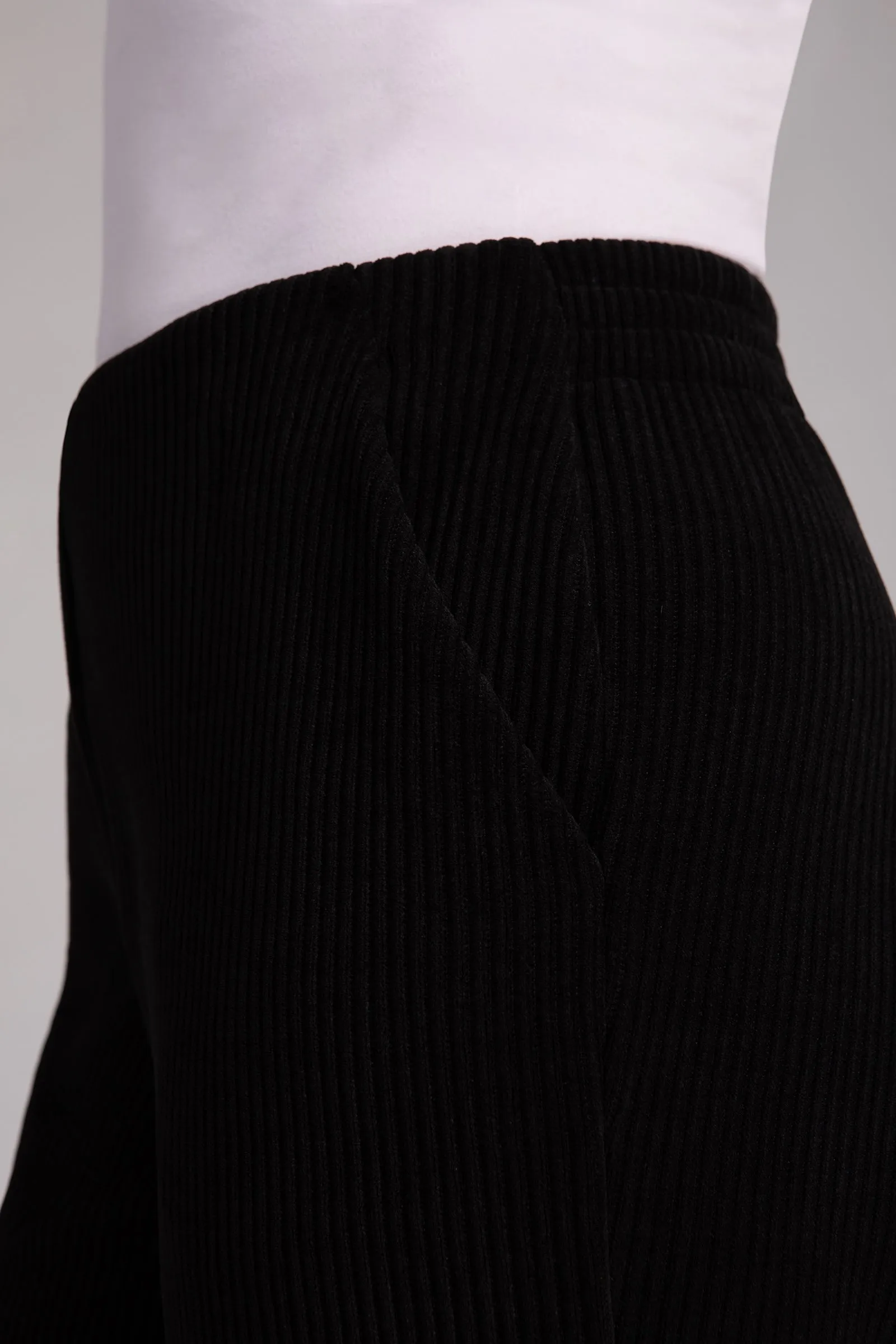 Chenille Cord Pull On Stovepipe Pant