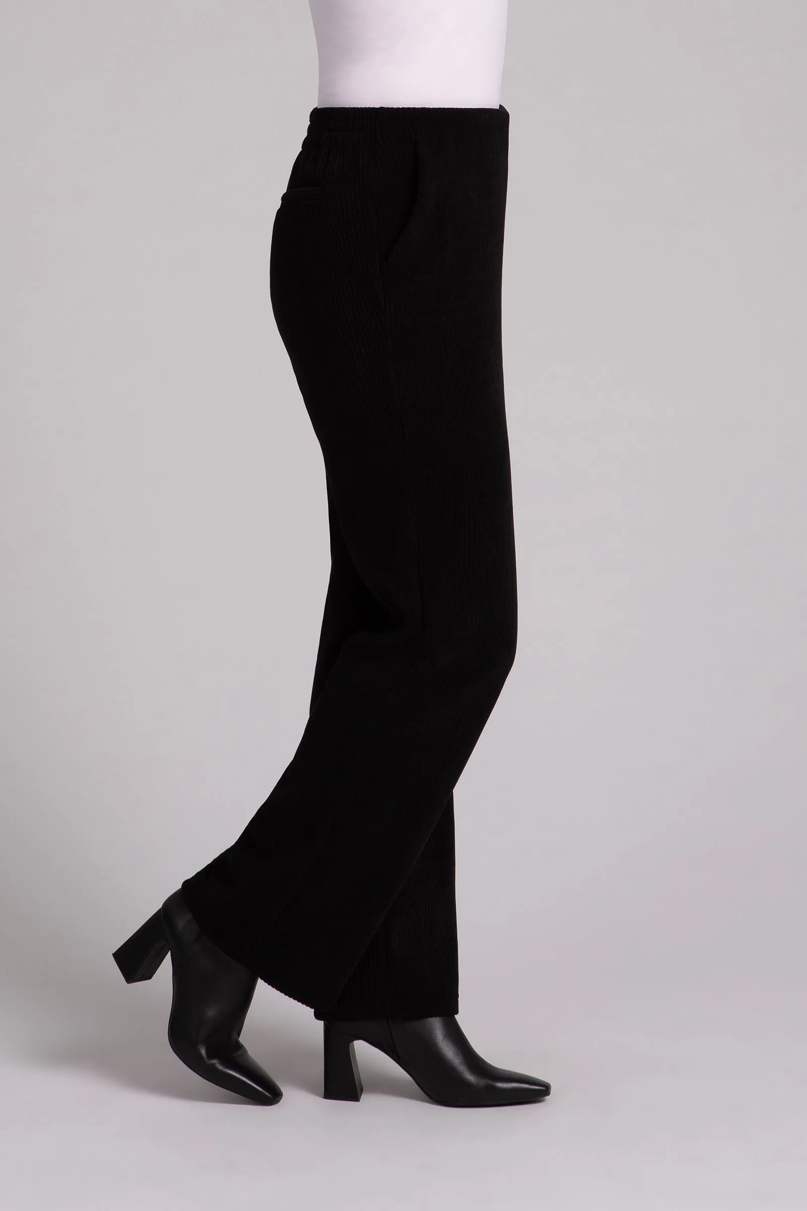 Chenille Cord Pull On Stovepipe Pant