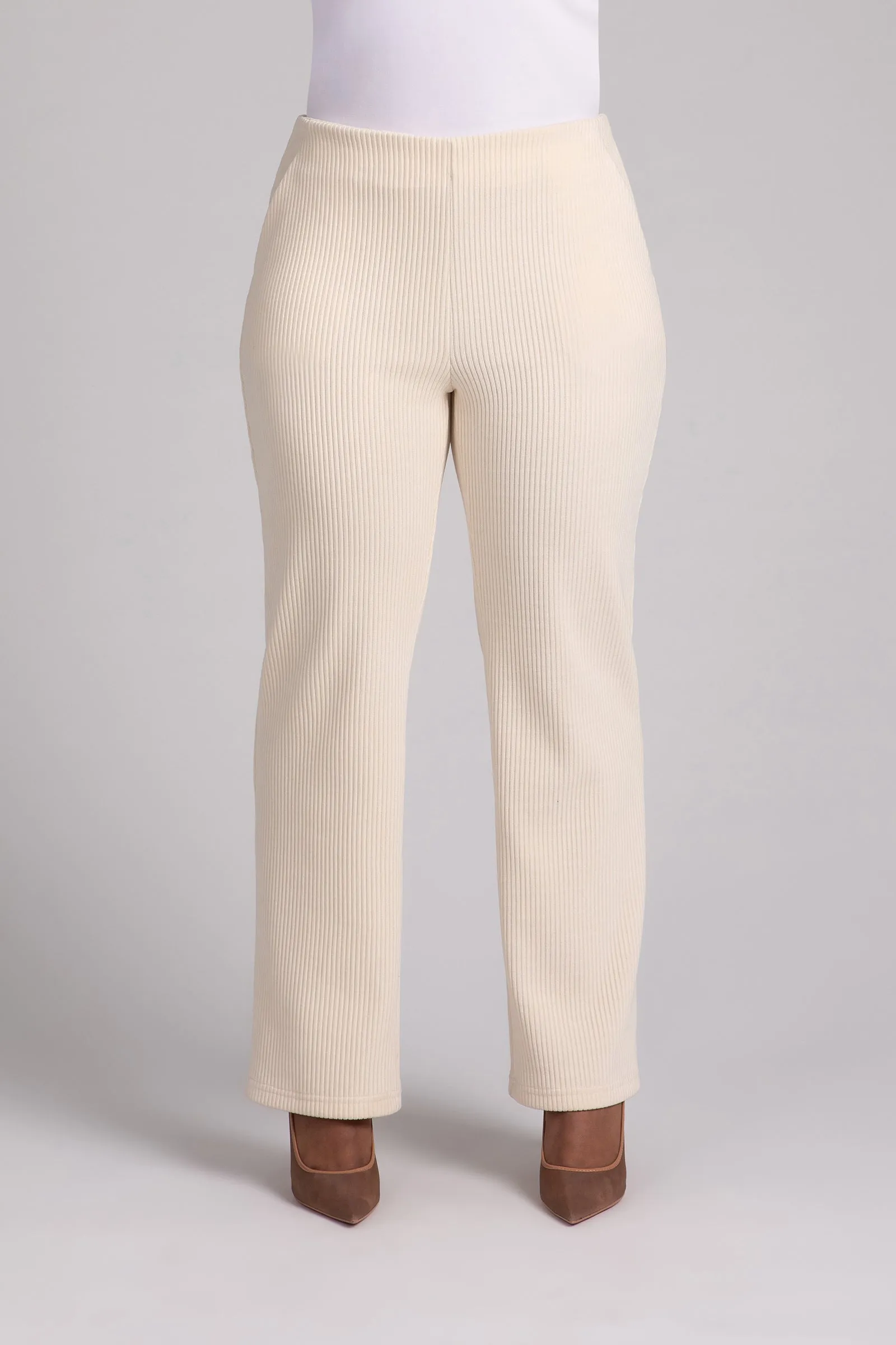 Chenille Cord Pull On Stovepipe Pant