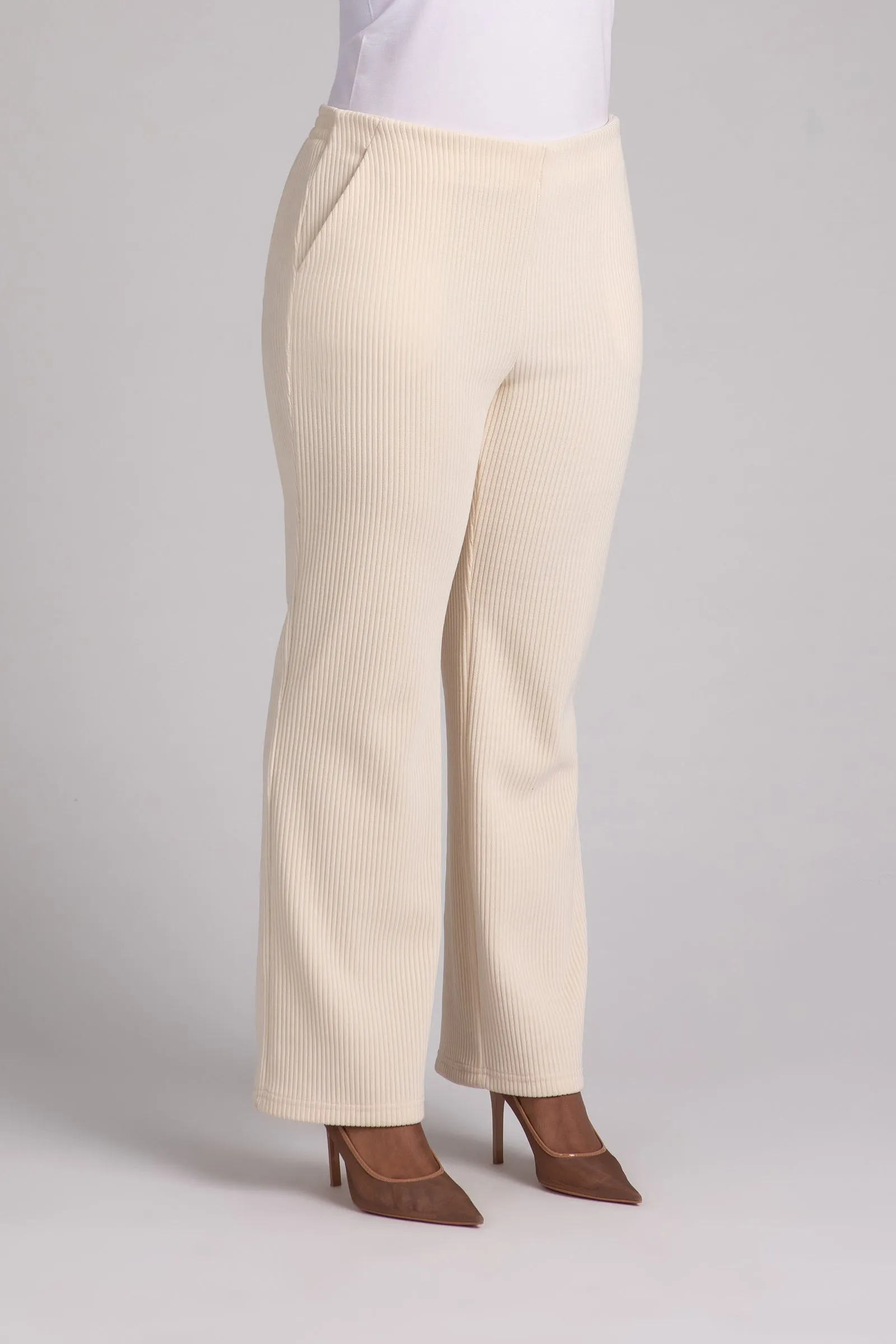 Chenille Cord Pull On Stovepipe Pant