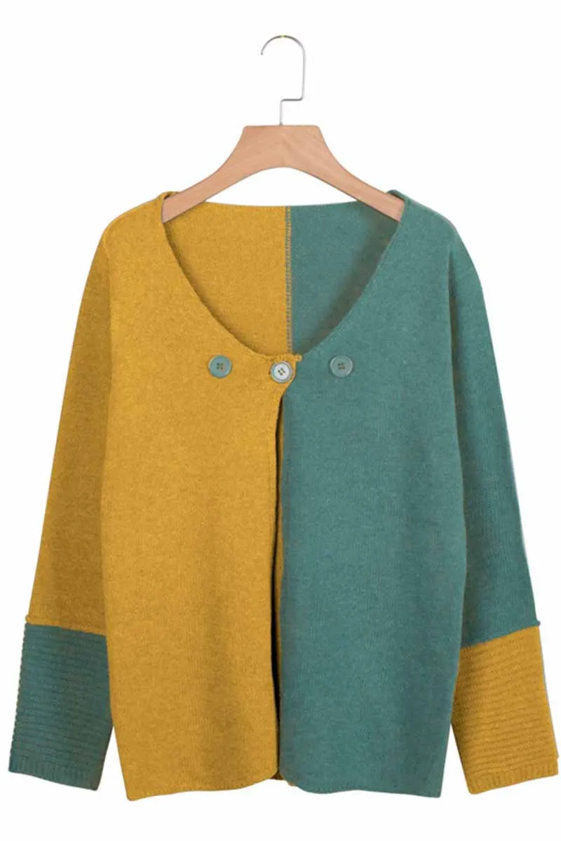 Chicindress Loose Stitching Knitted Sweater