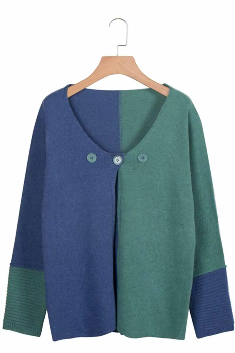 Chicindress Loose Stitching Knitted Sweater