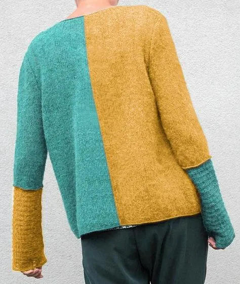 Chicindress Loose Stitching Knitted Sweater