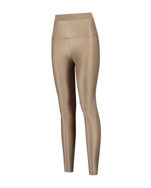 Clara Shine Leggings High Waistband | Taupe