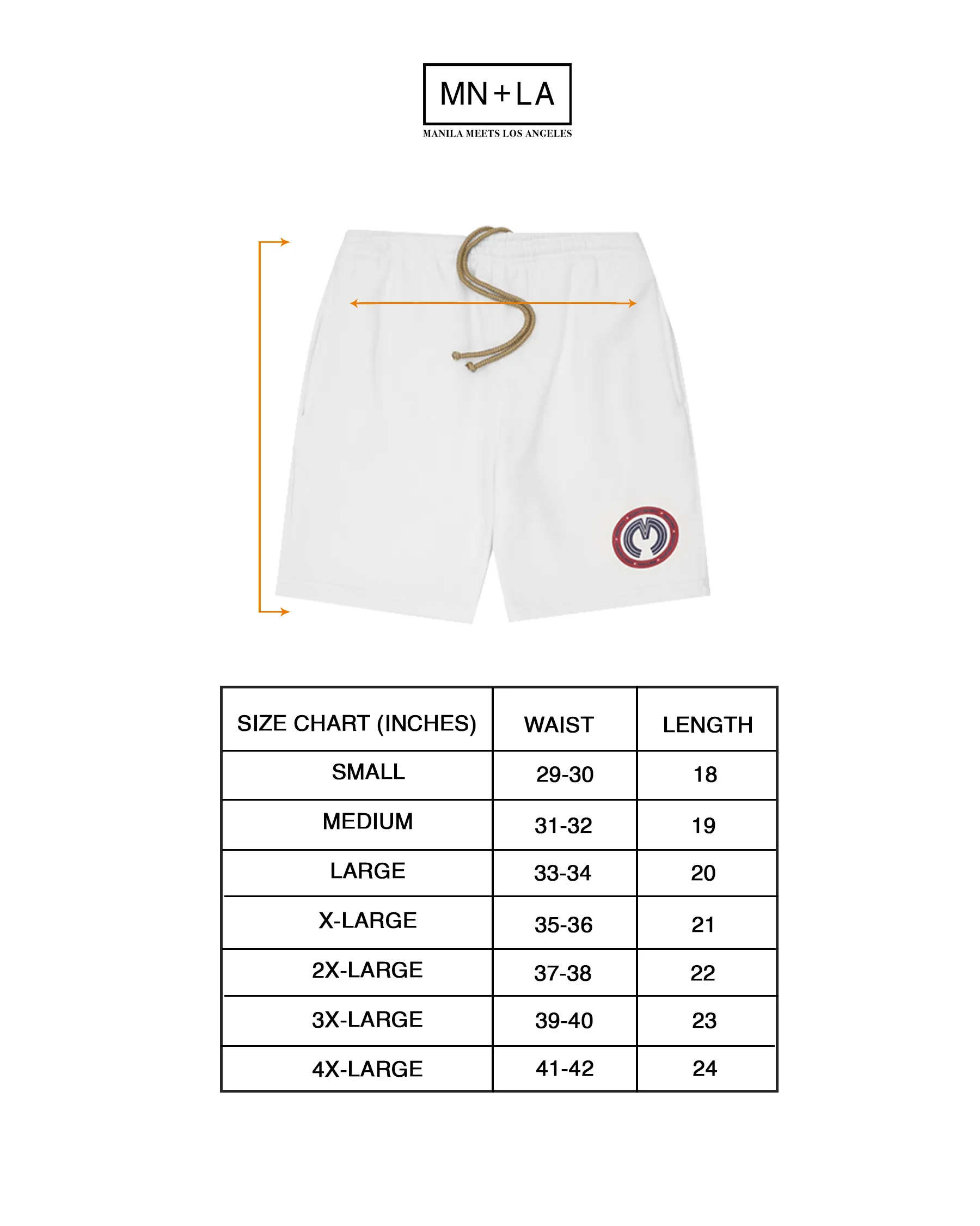 CONTEMPO RETRO "RING" SWEATSHORTS IN WHITE