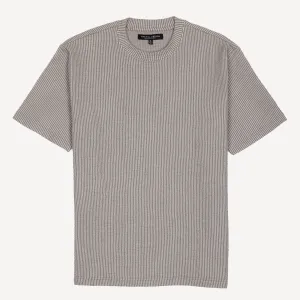 Cool Knit Seersucker Relaxed Tee - Wet Weather / White Stripe