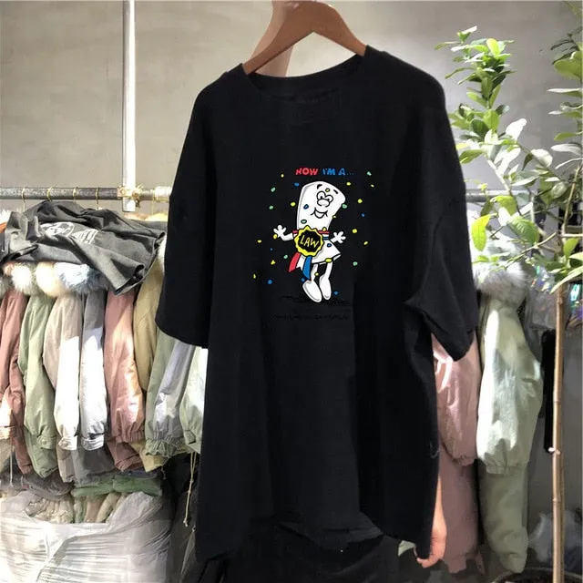 Cotton Loose T-Shirt in Various Designs