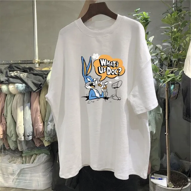 Cotton Loose T-Shirt in Various Designs