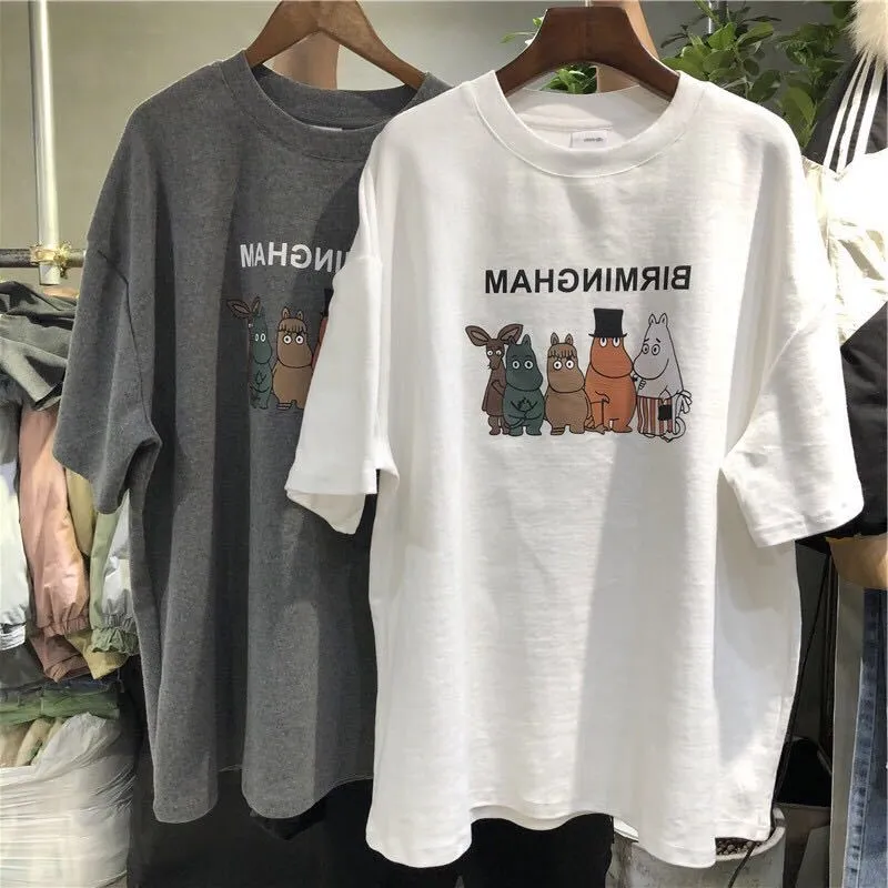 Cotton Loose T-Shirt in Various Designs