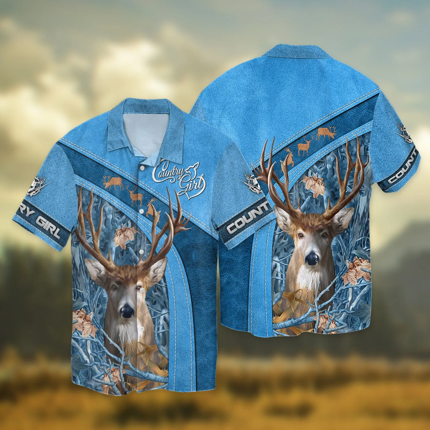 Country Girl - 3D Full Print Shirts - 523 (Blue)
