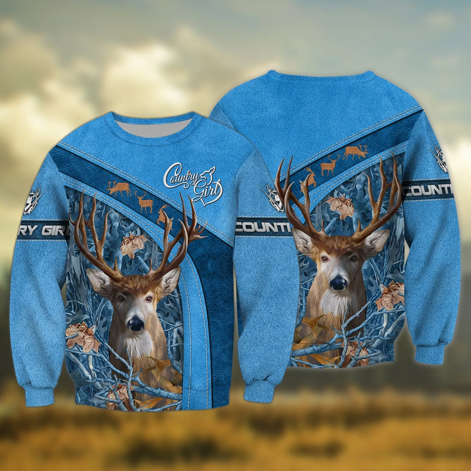 Country Girl - 3D Full Print Shirts - 523 (Blue)