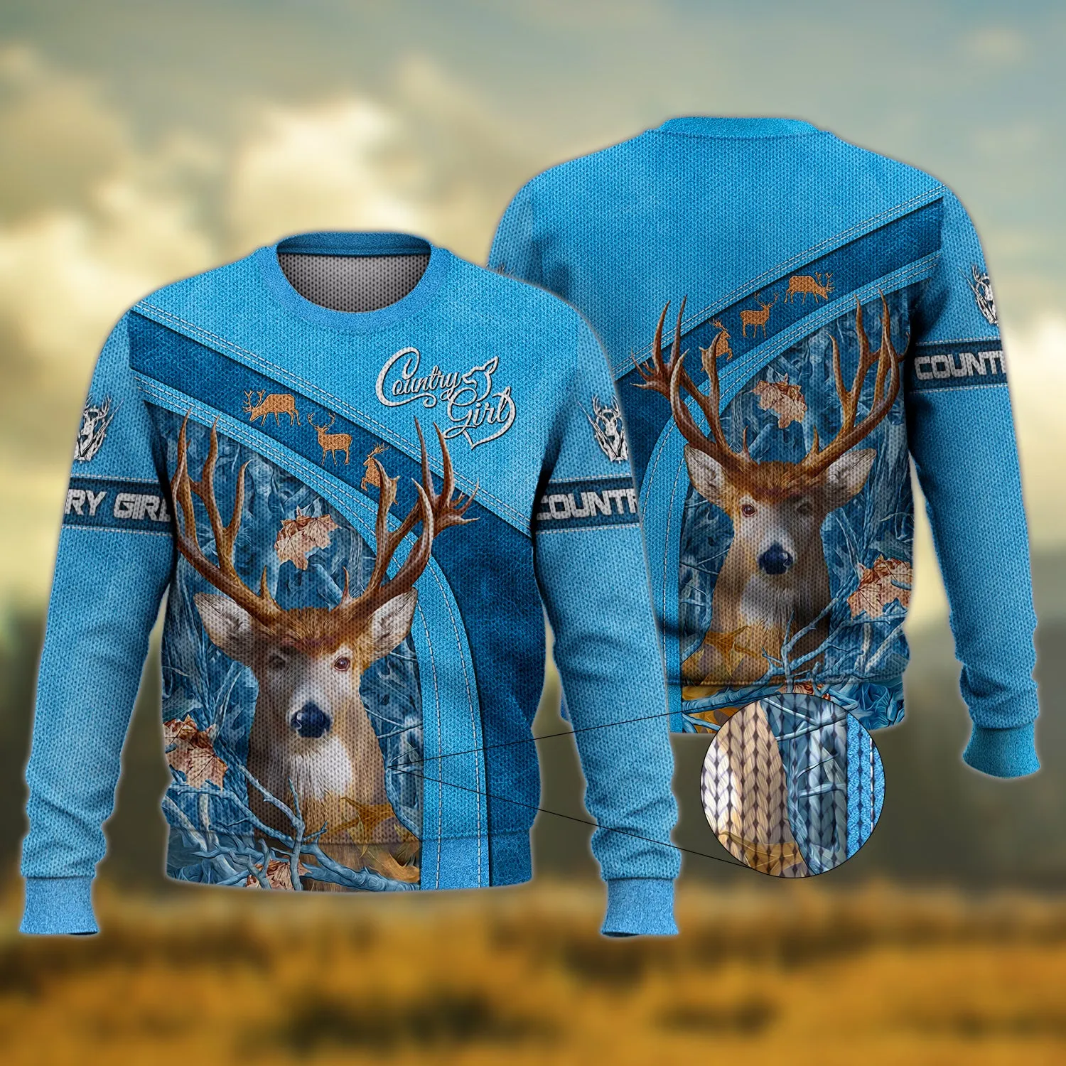Country Girl - 3D Full Print Shirts - 523 (Blue)