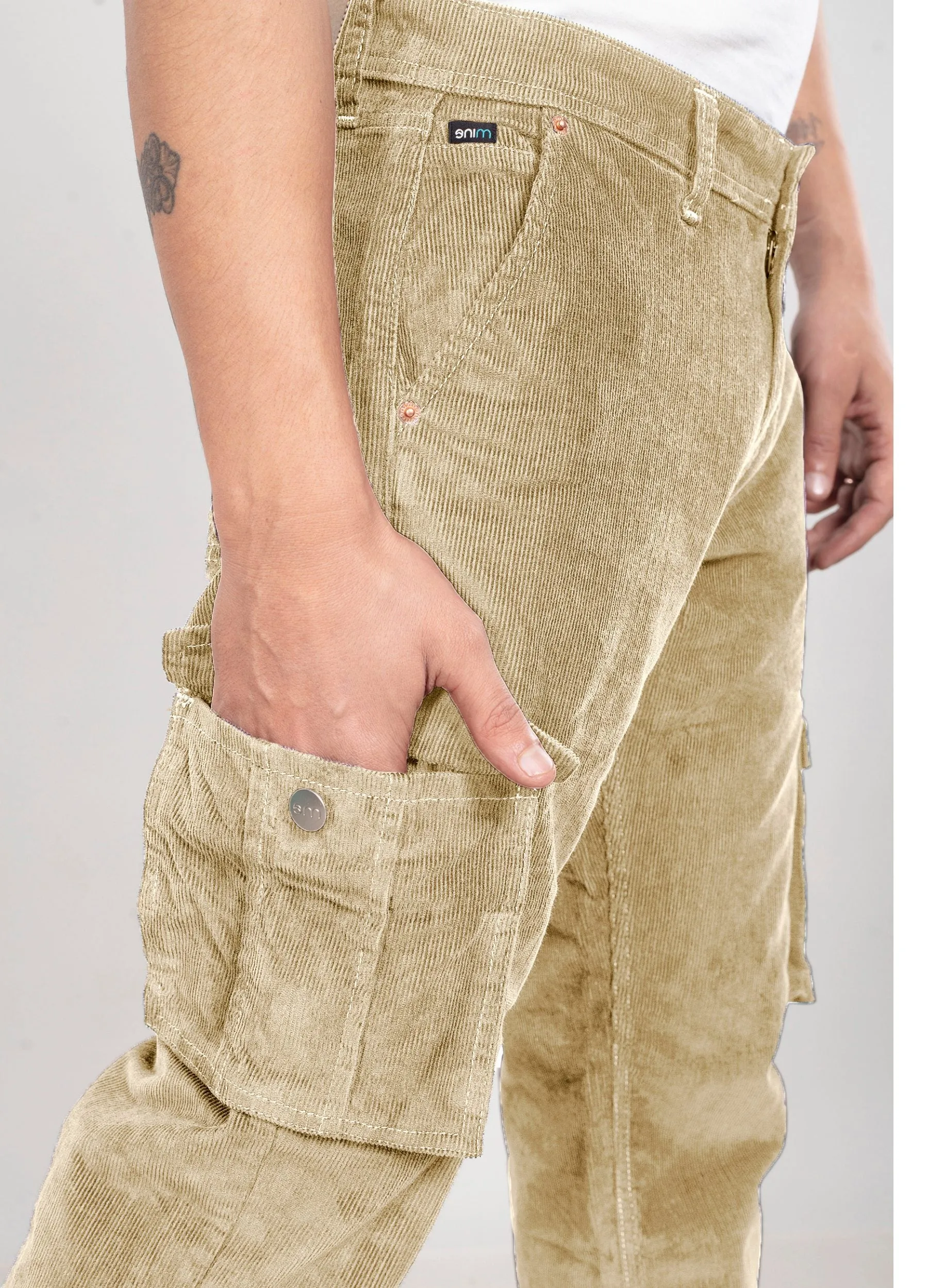 Cream Classic Cargo Corduroy