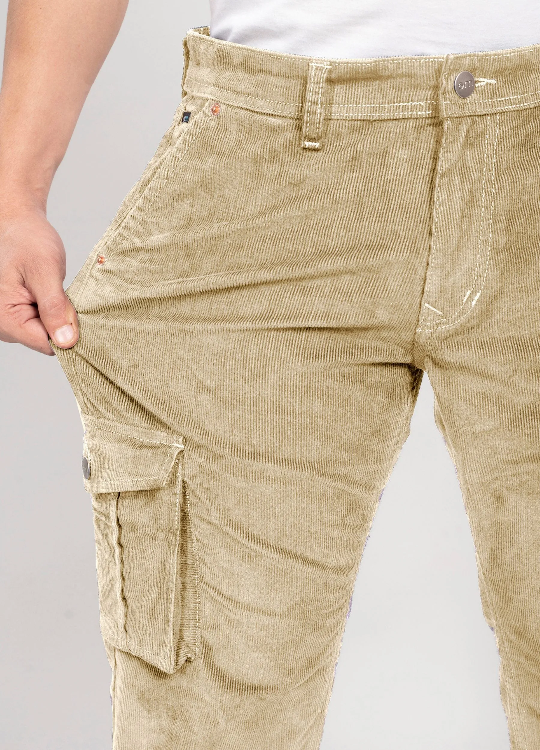 Cream Classic Cargo Corduroy