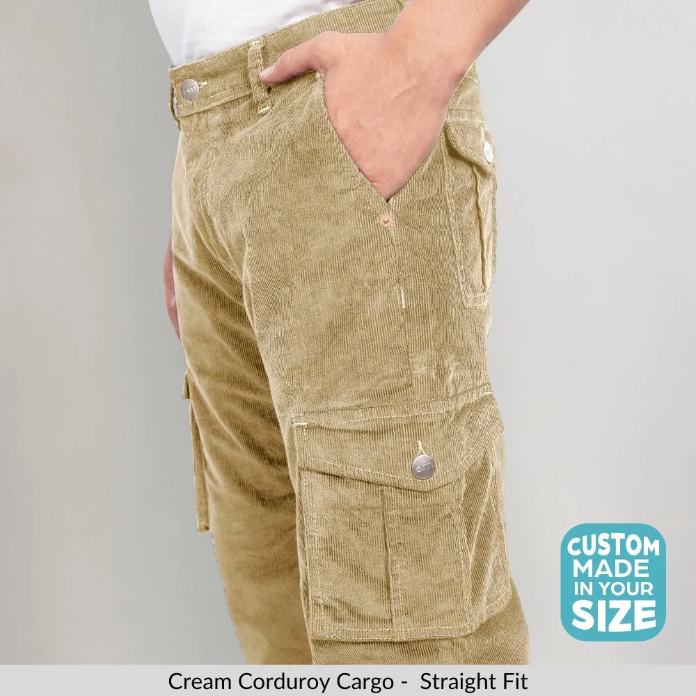 Cream Classic Cargo Corduroy